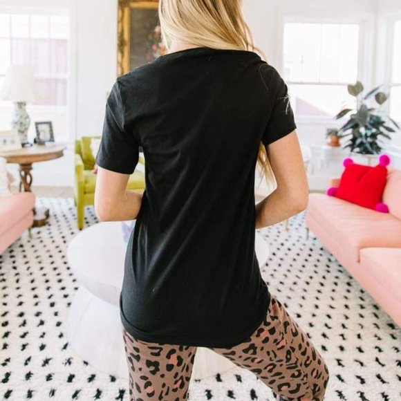 Women Top My Happy Color Graphic Tee - Picture 4 of 5